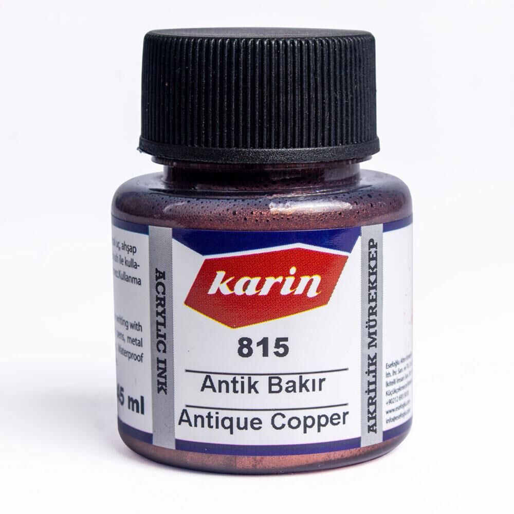 Karin Akrilik Mürekkep 45ml 815 Antik Bakır