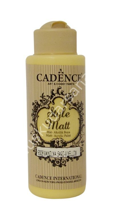 Cadence Style Matt Akrilik Boya 120 ml Vanilya Sarı 9008