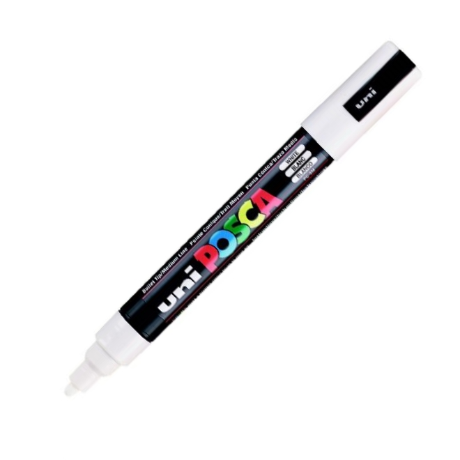 Uni-ball Posca Su Bazlı Marker PC-5M Orta Beyaz