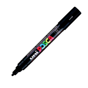 Uni-ball Posca Su Bazlı Marker PC-5M Orta Siyah