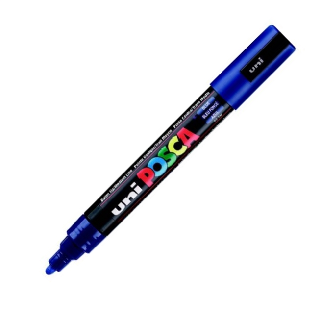Uni-ball Posca Su Bazlı Marker PC-5M Orta Mavi