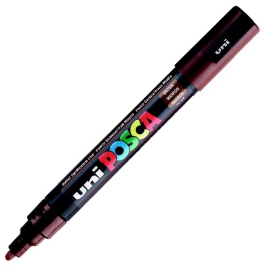 Uni-ball Posca Su Bazlı Marker PC-5M Orta  Kahverengi