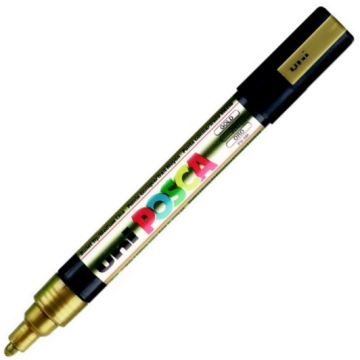 Uni-ball Posca Su Bazlı Marker PC-5M Orta  Altın
