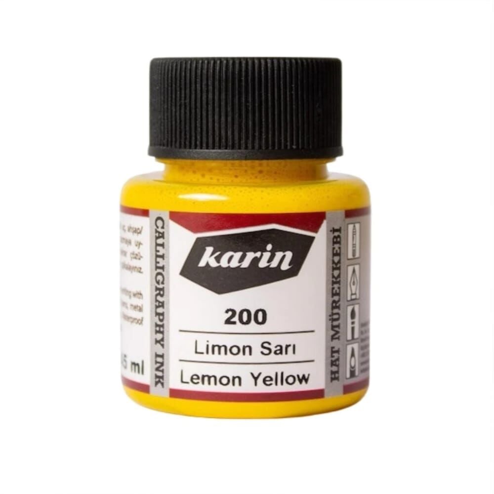 Karin Hat Mürekkebi 45 ml 200 Limon Sarı
