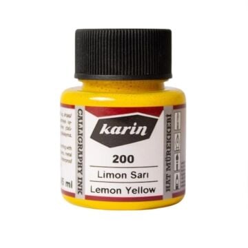 Karin Hat Mürekkebi 45 ml 200 Limon Sarı