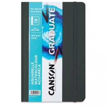Canson Graduate Suluboya Defteri Sert Kapaklı Defter - Dikey 250gr 14x21,6 28 Yaprak 56 Sayfa