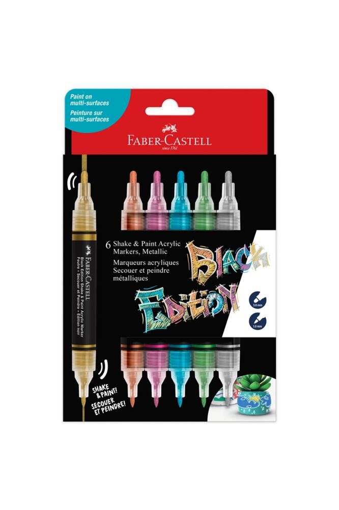 Faber Castell Shake&Paint Akrilik Marker 6 Lı Metalik 285517