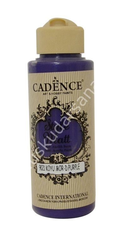 Cadence Style Matt Akrilik Boya 120ml 9021 Koyu mor Dark purple