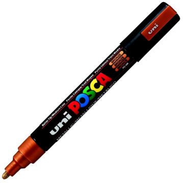 Uni-ball Posca Su Bazlı Marker PC-5M Orta Metalik Bronz