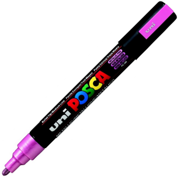 Uni-ball Posca Su Bazlı Marker PC-5M Orta Metalik Pembe