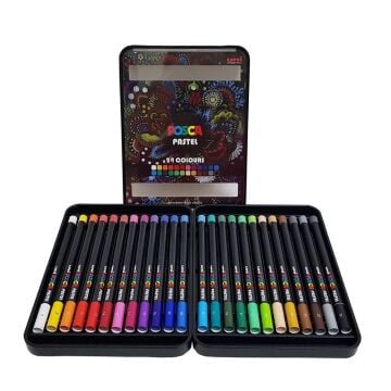 Uni Posca Pastel Kalem Seti  24 renk Yağ Bazlı KPA-10024C