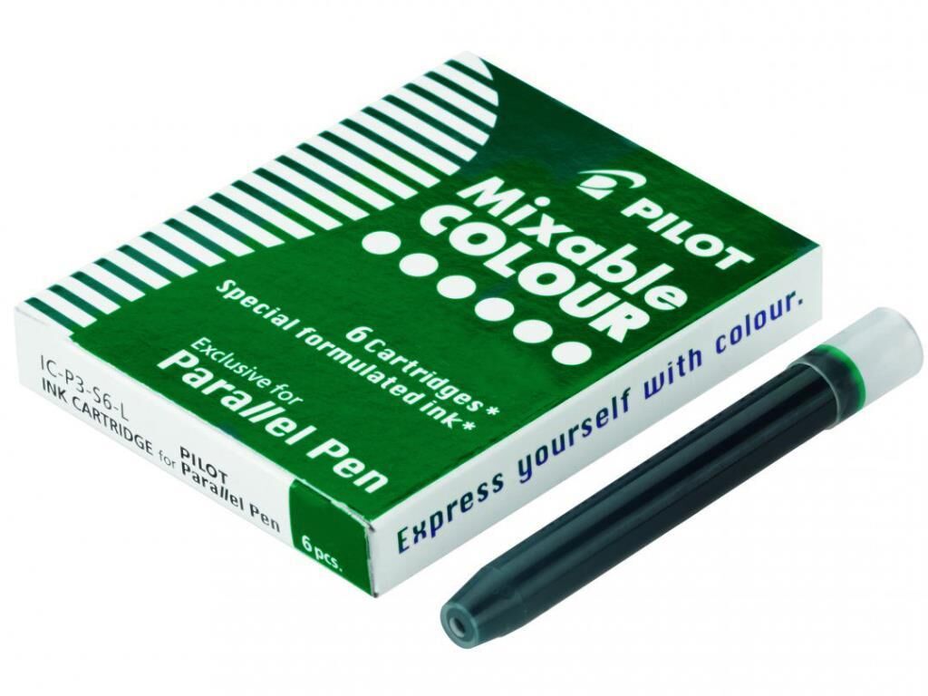 Pilot Parallel Pen  Mürekkep Kartuş - Renk : Yeşil 6 ad