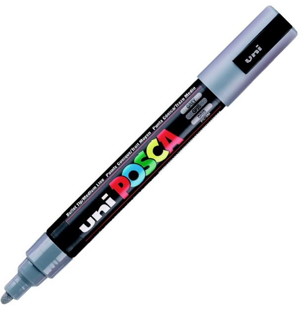 Uni-ball Posca Su Bazlı Marker PC-5M Orta Gri