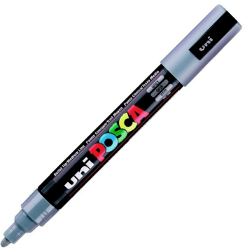 Uni-ball Posca Su Bazlı Marker PC-5M Orta Gri
