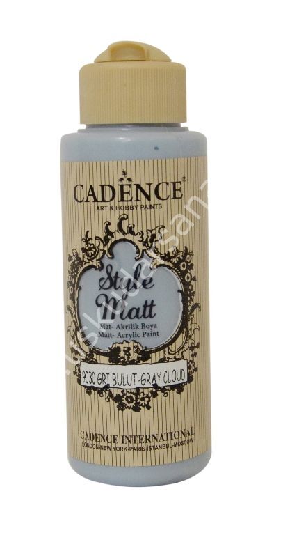 Cadence Style Matt Akrilik Boya 120ml 9030 Gri bulut Gray cloud