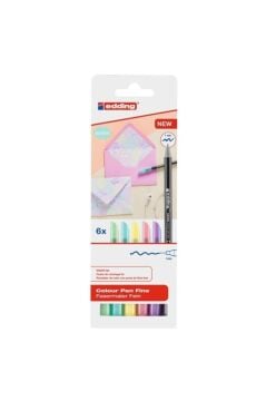 Edding Pastel Renkler 1200 Ince Uçlu Keçeli Kalem 6 Lı Set