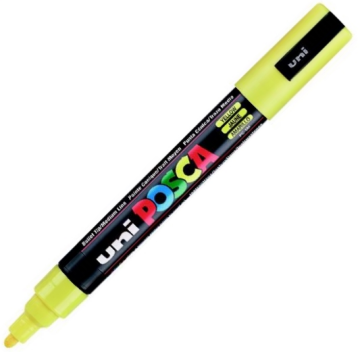 Uni-ball Posca Su Bazlı Marker PC-5M Orta Sarı