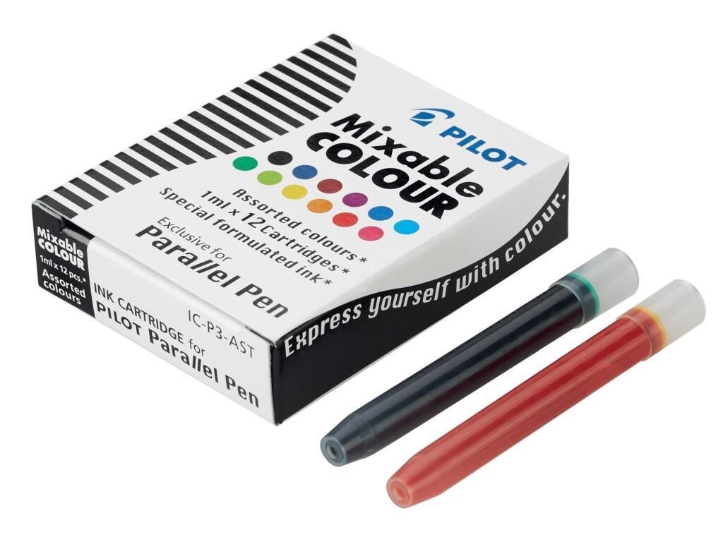 Pilot Parallel Pen Kaligrafi Kalemi Kartuşu- yedeği Karışık 12'li Set