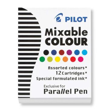 Pilot Parallel Pen Kaligrafi Kalemi Yedek Kartuşu 12'li Karışık Renk