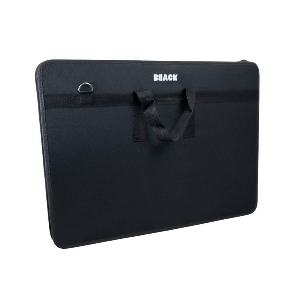 BBACK Proje Çantası 40x56cm Askılı T Cetveli Takılabilir Kumaş Siyah