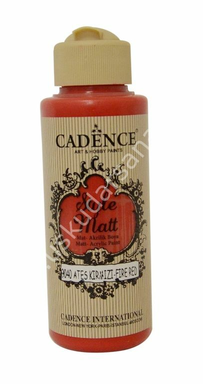 Cadence Style Matt Akrilik Boya 120ml 9040 Ateş kırmızı Fire red