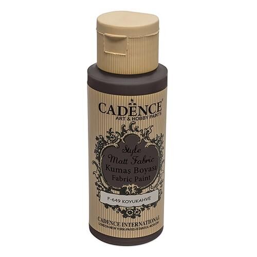 Cadence Sytle Matt Kumaş Boyası 59ml F-649 KOYU KAHVE