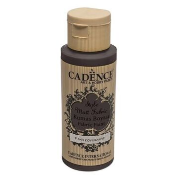 Cadence Sytle Matt Kumaş Boyası 59ml F-649 KOYU KAHVE