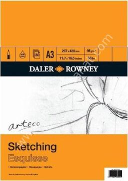 Daler Rowney Arteco Sketching Eskiz Defter 95gr A3 30 Yaprak