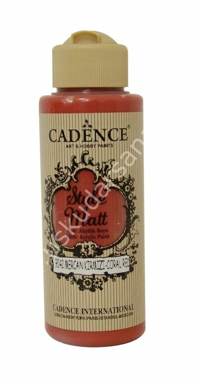 Cadence Style Matt Akrilik Boya 120ml 9042 Mercan kırmızı Coral red