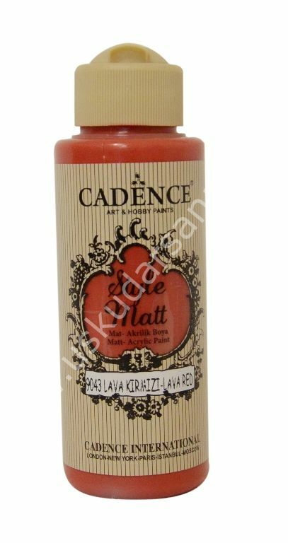 Cadence Style Matt Akrilik Boya 120ml 9043 Lava kırmızı Lava red