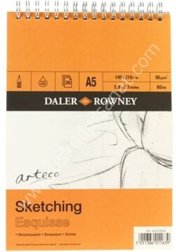 Daler Rowney Arteco Sketching Eskiz Defter 95gr A5 30 Yaprak