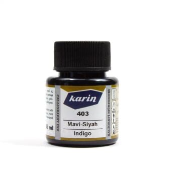 Karin Kaligrafi Mürekkebi 45ml Mavi-Siyah 403