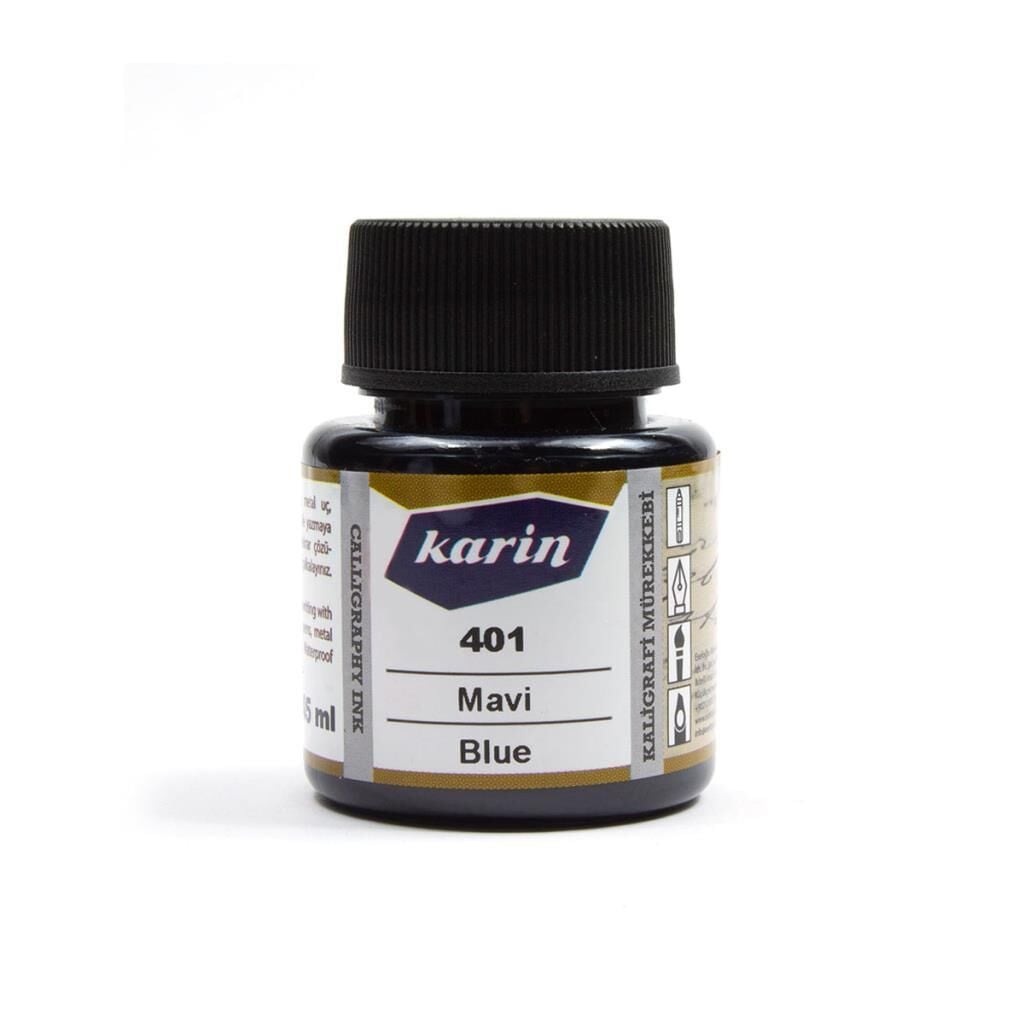 Karin Kaligrafi Mürekkebi 45ml Mavi 401