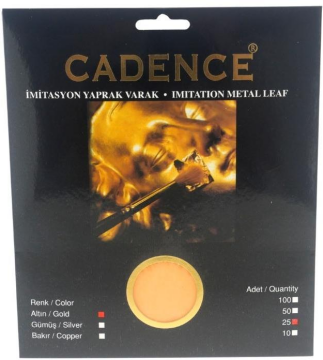 Cadence İmitasyon Yaprak Varak 25'li Altın