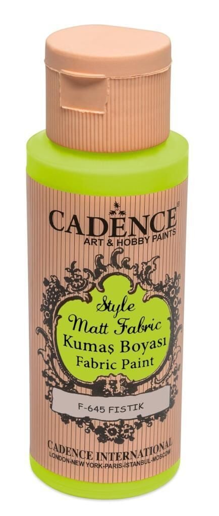 Cadence Sytle Matt Kumaş Boyası 59ml F-645 FISTIK YEŞİLİ