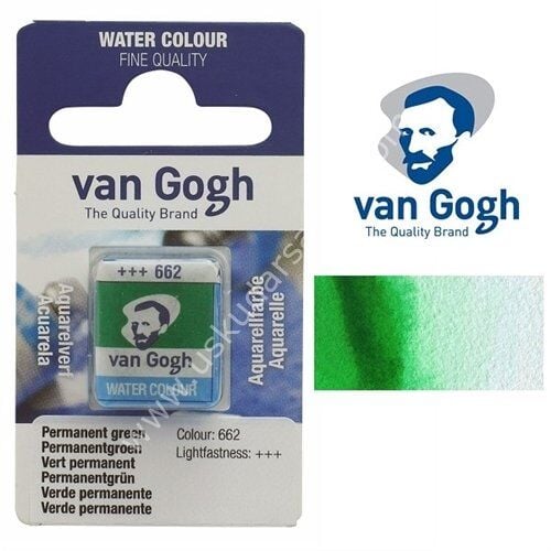 Talens Van Gogh Tablet Suluboya 1/2 Permanent Green - 662