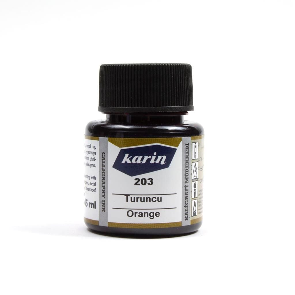 Karin Kaligrafi Mürekkebi 45ml Turuncu 203