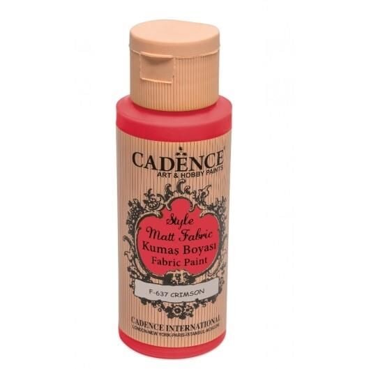Cadence Style Matt Kumaş Boyası 59 ml Crimson Kırmızı F-637