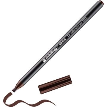 Edding 1255 Kaligrafi Kalemi 3.5 mm Düz Kesik Uç Dark Brown 018