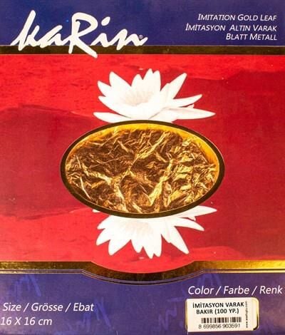 Karin İmitasyon Yaprak Varak 100 Yp. Bakır