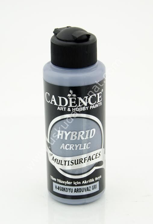 Cadence Hybrid Multisurfaces Akrilik Boya 120ml  H-058 KOYU ARDUVAZ GRİ