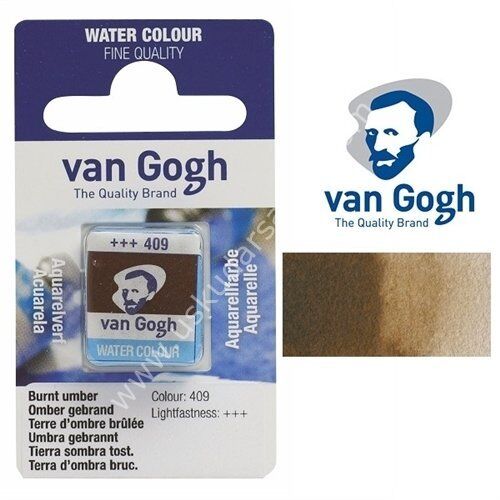 Talens Van Gogh Tablet Suluboya 1/2 Burnt Umber- 409