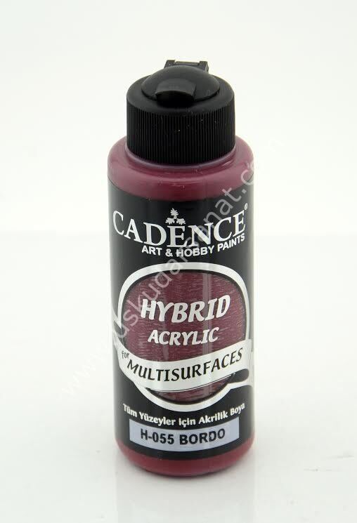 Cadence Hybrid Multisurfaces Akrilik Boya 120ml  H-055 BORDO