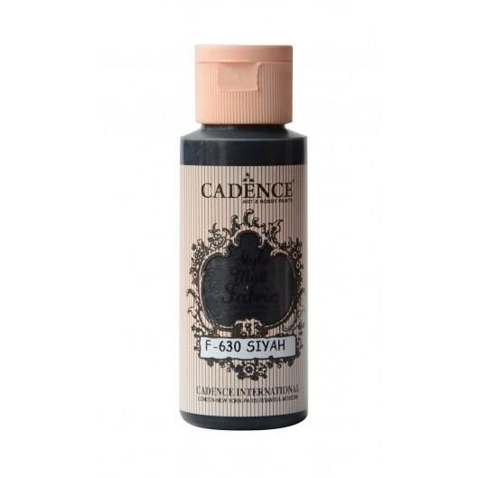Cadence Sytle Matt Kumaş Boyası 59ml F-630 SİYAH
