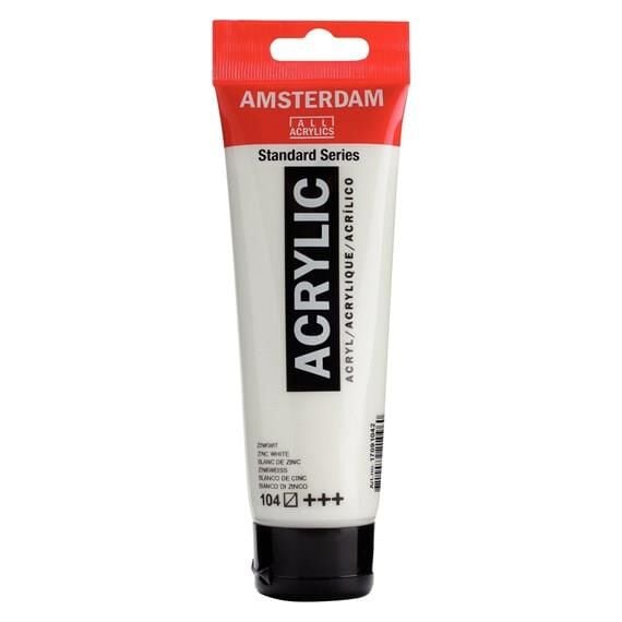 Amsterdam Standart Seri Akrilik Boya 120 ml Zinc White 104