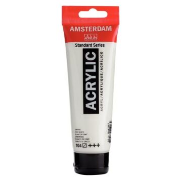 Amsterdam Standart Seri Akrilik Boya 120 ml Zinc White 104