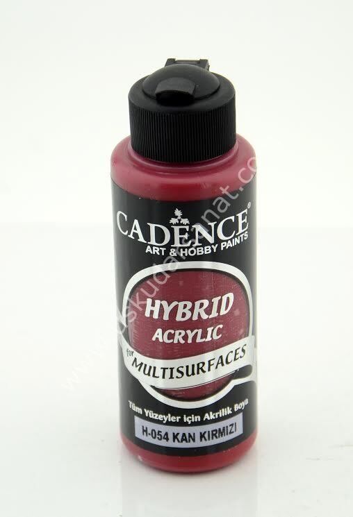 Cadence Hybrid Multisurfaces Akrilik Boya 120ml  H-054 KAN KIRMIZI