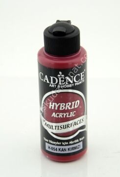 Cadence Hybrid Multisurfaces Akrilik Boya 120ml  H-054 KAN KIRMIZI