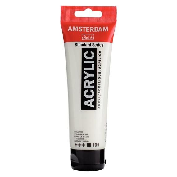 Amsterdam Akrilik Boya 120ml Tüp TITANIUM WHITE 105