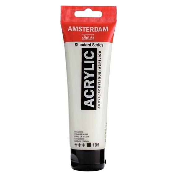 Amsterdam Akrilik Boya 120ml Tüp TITANIUM WHITE 105